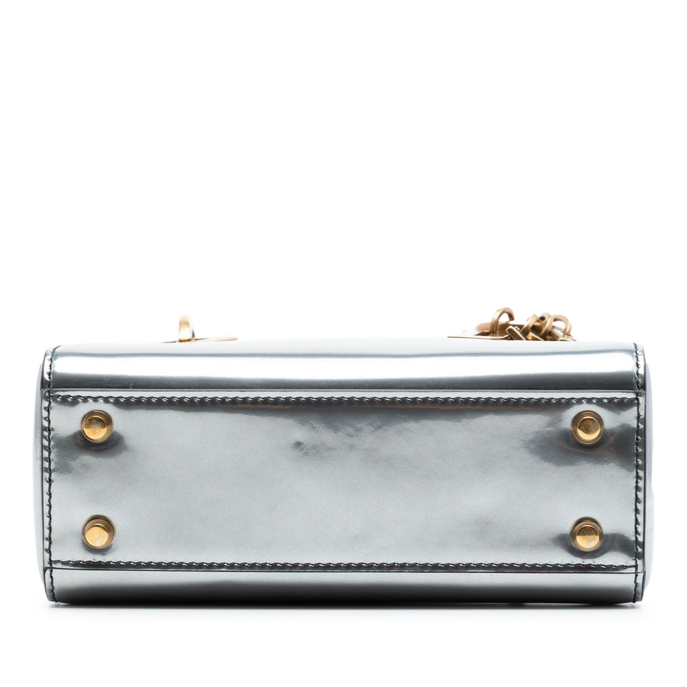 Pre-Loved Dior Mini Metallic Patent Lady Dior - Picture 3 of 6